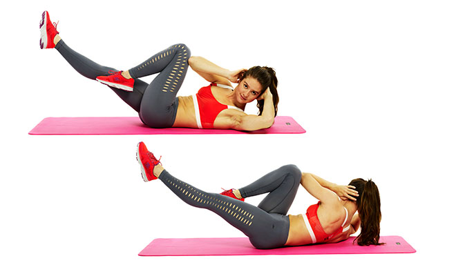 bicycle crunches